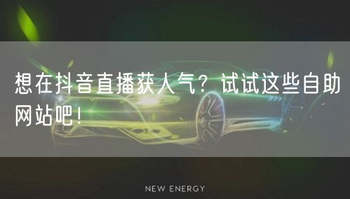 想在抖音直播获人气？试试这些自助网站吧！