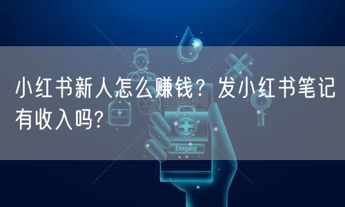 小红书新人怎么赚钱？发小红书笔记有收入吗?
