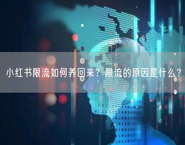 小红书限流如何养回来？限流的原因是什么？