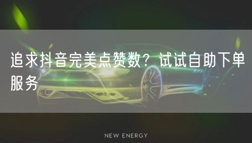 追求抖音完美点赞数？试试自助下单服务