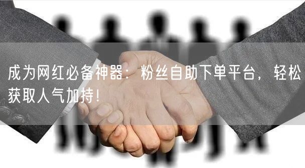 成为网红必备神器：粉丝自助下单平台，轻松获取人气加持！