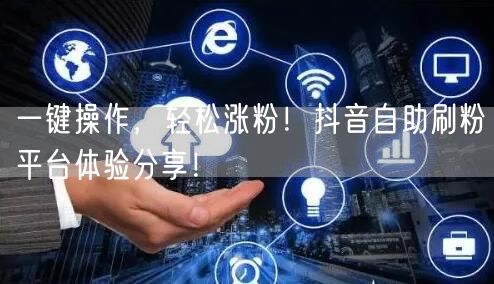 一键操作，轻松涨粉！抖音自助刷粉平台体验分享！