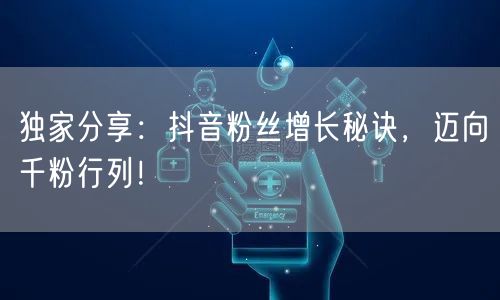 独家分享：抖音粉丝增长秘诀，迈向千粉行列！