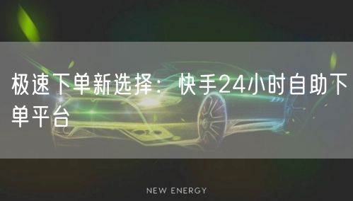 极速下单新选择:快手24小时自助下单平台