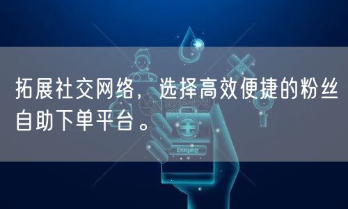 拓展社交网络，选择高效便捷的粉丝自助下单平台。