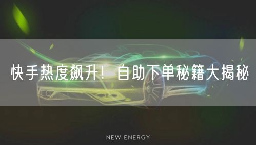 快手热度飙升!自助下单秘籍大揭秘