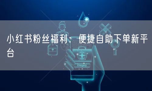 小红书粉丝福利：便捷自助下单新平台