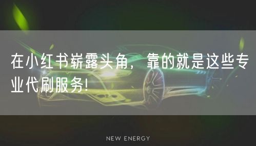 在小红书崭露头角,靠的就是这些专业代刷服务!