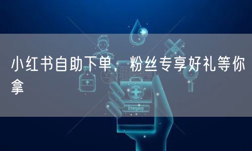 小红书自助下单，粉丝专享好礼等你拿