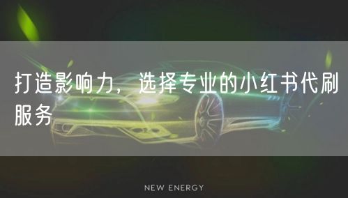 打造影响力，选择专业的小红书代刷服务