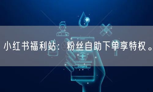 小红书福利站：粉丝自助下单享特权。