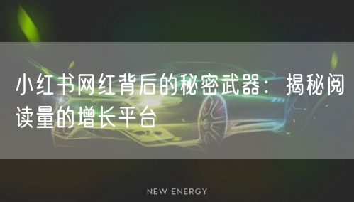 小红书网红背后的秘密武器：揭秘阅读量的增长平台