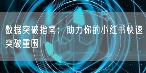 数据突破指南：助力你的小红书快速突破重围