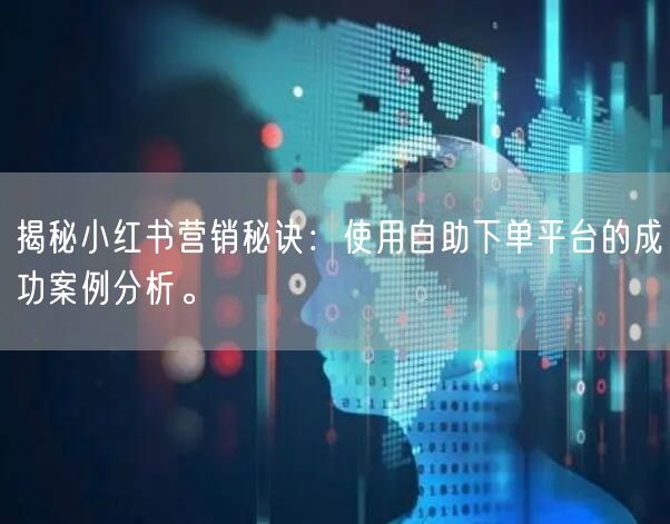 揭秘小红书营销秘诀：使用自助下单平台的成功案例分析。