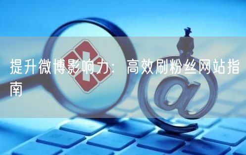 提升微博影响力：高效刷粉丝网站指南